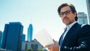 Eminent domain lawyer advocating for property rights in an urban setting