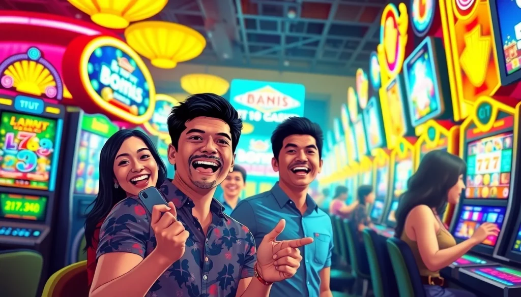 การเล่น 918kiss slot ในบรรยากาศของคาสิโนที่มีผู้เล่นที่มีความสุข