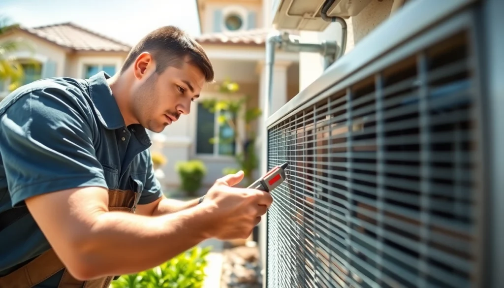 Expert performing ac repair Glendale AZ services on a residential air conditioning unit.