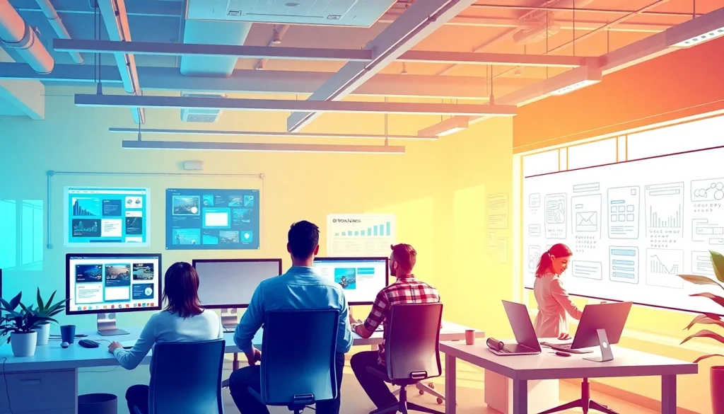 Công ty thiết kế website MIMA's professional team collaborating on innovative web solutions.