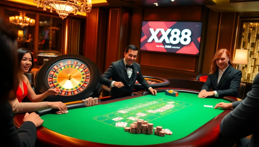Experience the excitement of Baccarat at XX88 with high-stakes action and a luxurious casino ambiance.