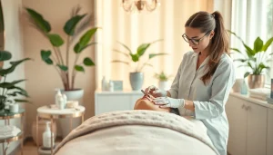 Esthetician Marketing Ideas showcasing a professional esthetician during a client treatment in a serene spa.