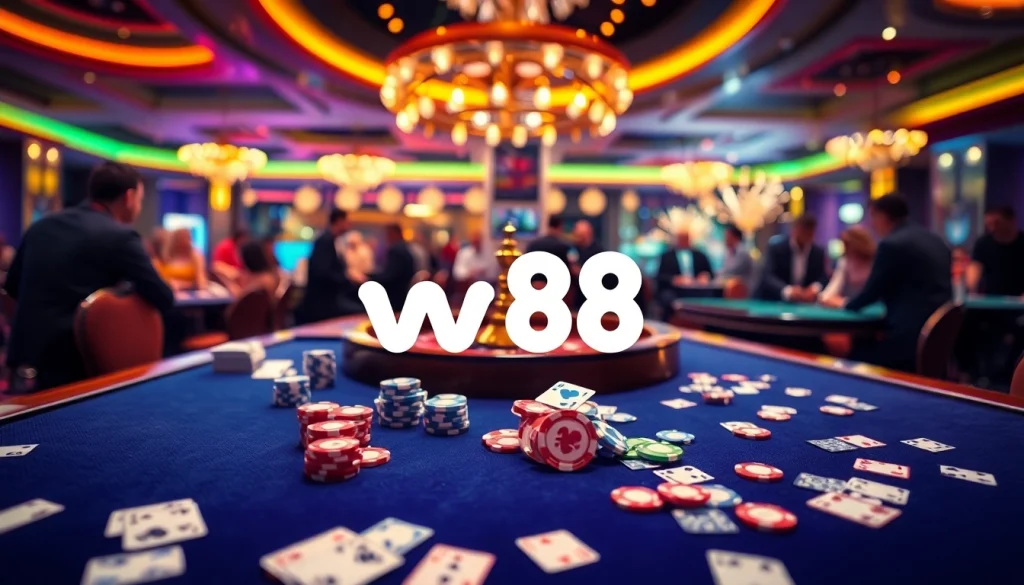 Trải nghiệm những trận đấu hấp dẫn tại casino W88 với bàn poker sống động và lối chơi đầy hứng thú.