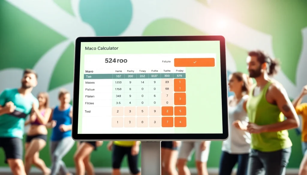 Calculate your macros accurately with a modern macro calculator in an engaging fitness environment.