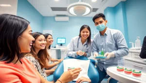 Orthodontic braces in Cheras showcased in a modern dental clinic with friendly staff and diverse patients.
