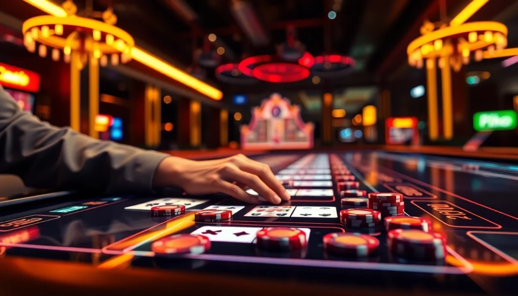 Pinco Casino oyunlari oynamag üçün interaktiv oyun masasında oyunçu.