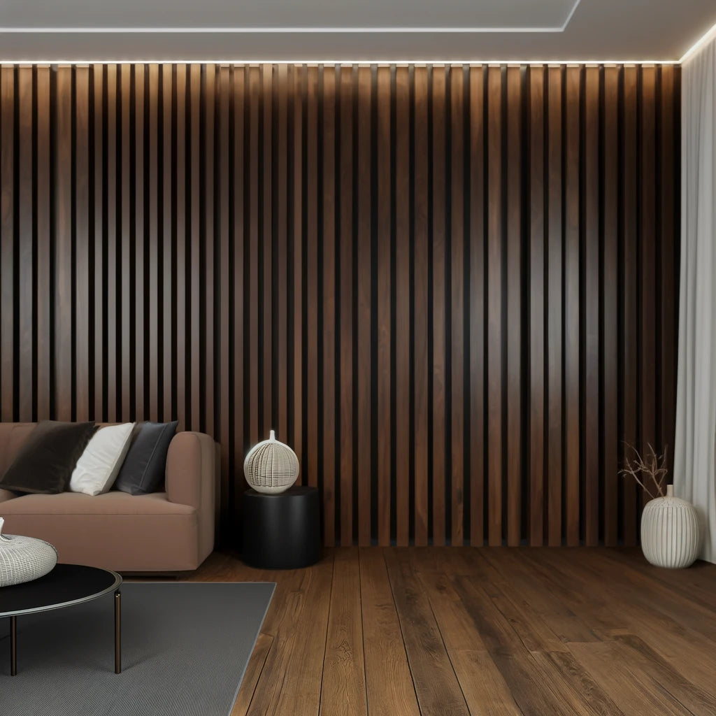 DALL_E_2024-05-31_11.21.04_-_A_stylish_interior_featuring_dark_chestnut_slatted_wood_wall_panels._The_space_is_designed_with_contemporary_furniture_including_a_comfortable_sofa