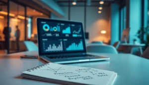 Visualize the impact of das 140 in a vibrant office setting with analytics and productivity tools.