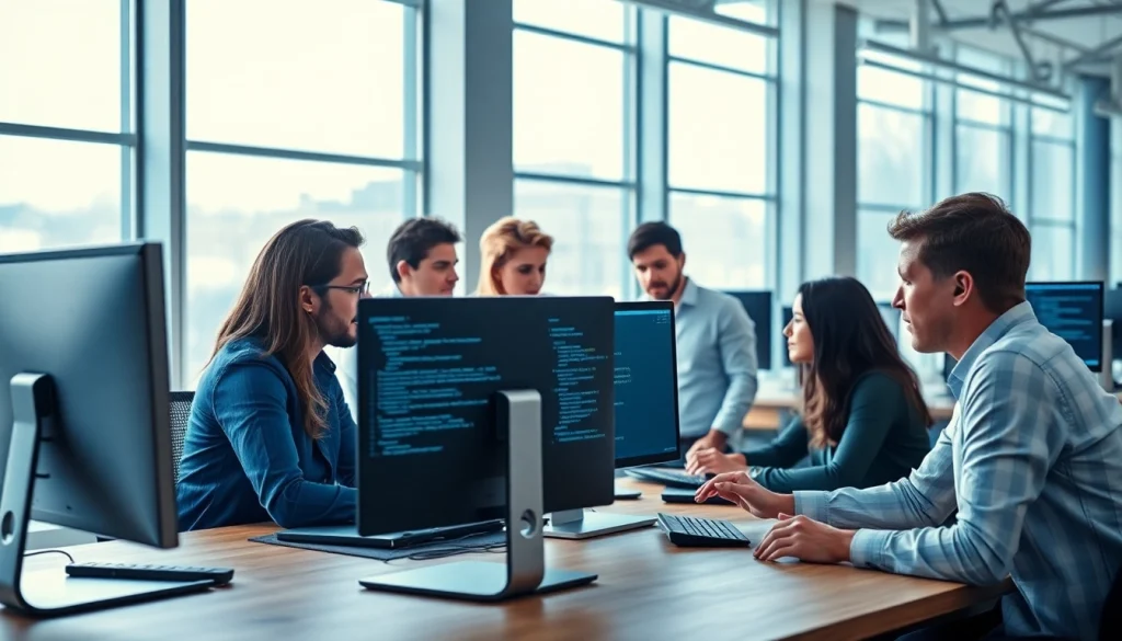 Developing AI Software solutions in a collaborative office environment.