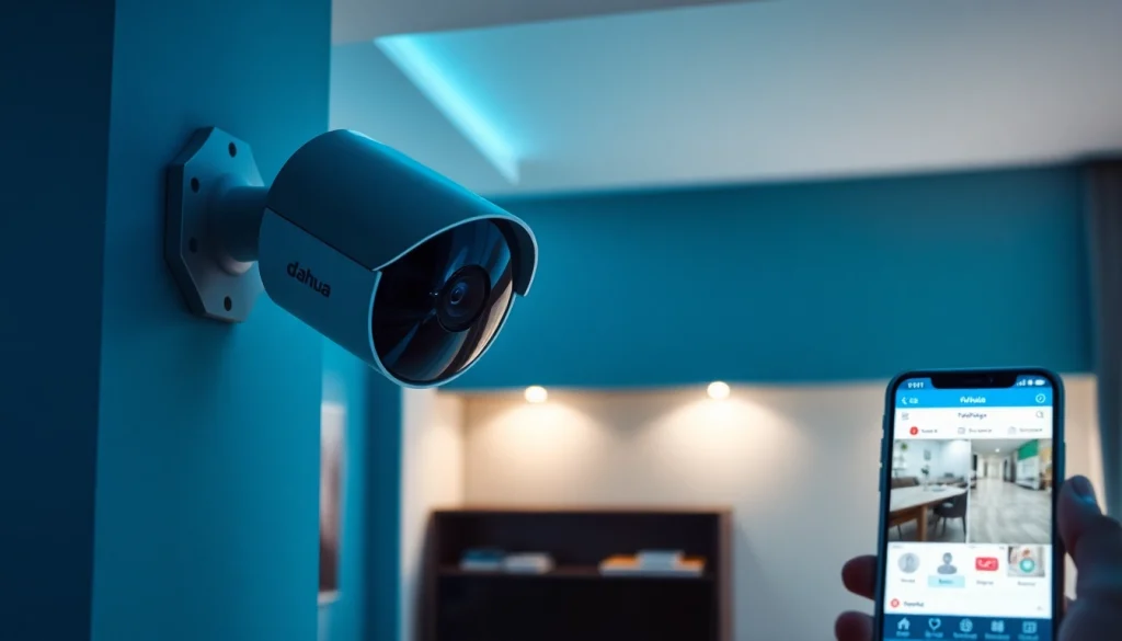 Cámaras Dahua que proporcionan soluciones avanzadas de seguridad para el hogar con un diseño de alta tecnología.
