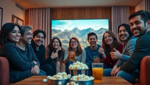 ดูหนังออนไลน์ ในบรรยากาศสบาย ๆ กับกลุ่มเพื่อนที่มีความสุข