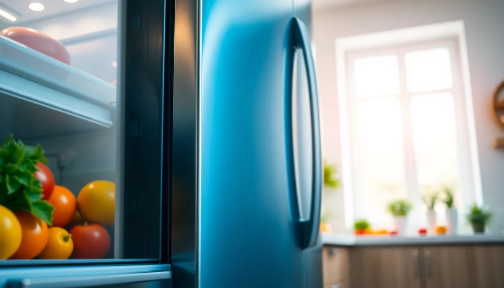 Engaging view of modern refrigerator sales with energy-efficient features in a stylish kitchen.